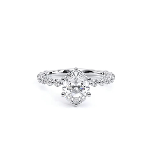 Verragio Renaissance Oval Diamond Engagement Ring in 14K White Gold SVS Fine Jewelry Oceanside, NY
