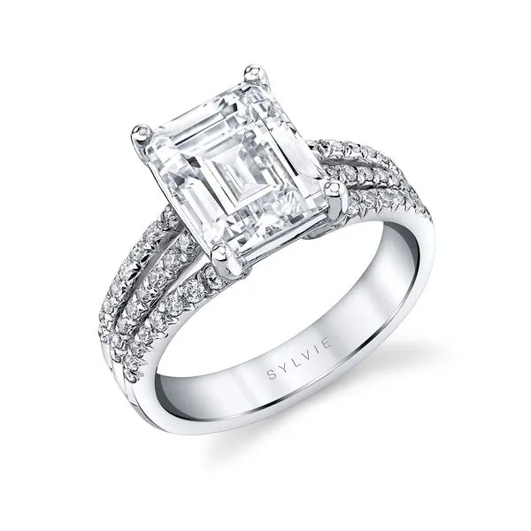 Sylvie Florencia White Gold Engagement Ring SVS Fine Jewelry Oceanside, NY