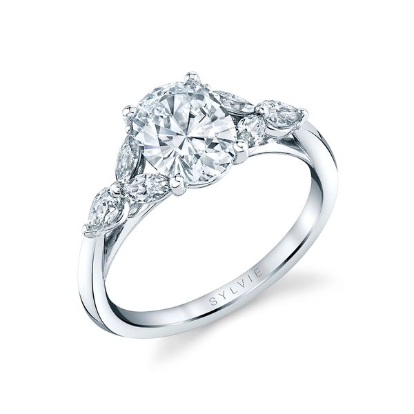Sylvie Daylin White Gold Engagement Ring SVS Fine Jewelry Oceanside, NY