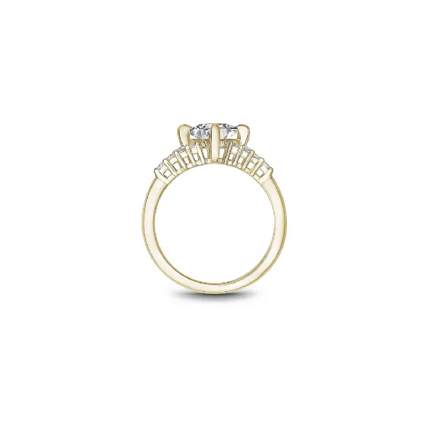 Noam Carver Yellow Gold & Diamond Engagement Ring Image 2 SVS Fine Jewelry Oceanside, NY
