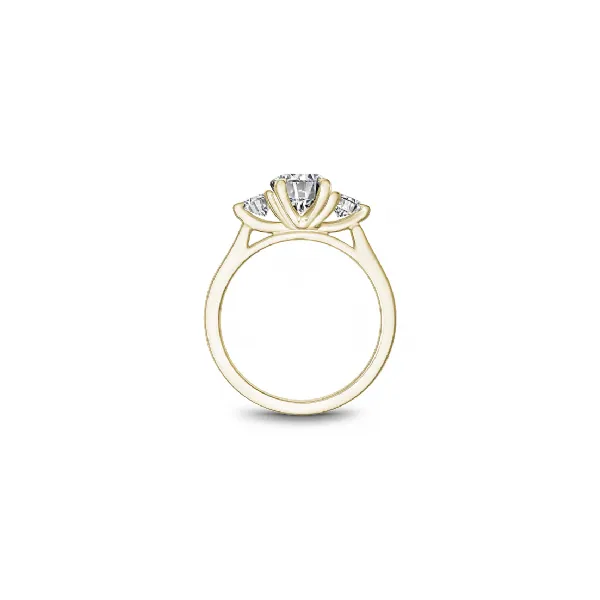Noam Carver Yellow Gold & Diamond Engagement Ring Image 2 SVS Fine Jewelry Oceanside, NY