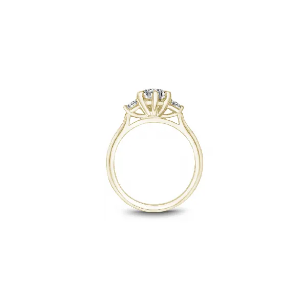 Noam Carver Yellow Gold & Diamond Engagement Ring Image 2 SVS Fine Jewelry Oceanside, NY