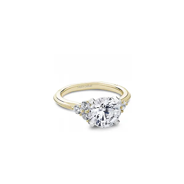 Noam Carver Yellow & White Gold Engagement Ring SVS Fine Jewelry Oceanside, NY