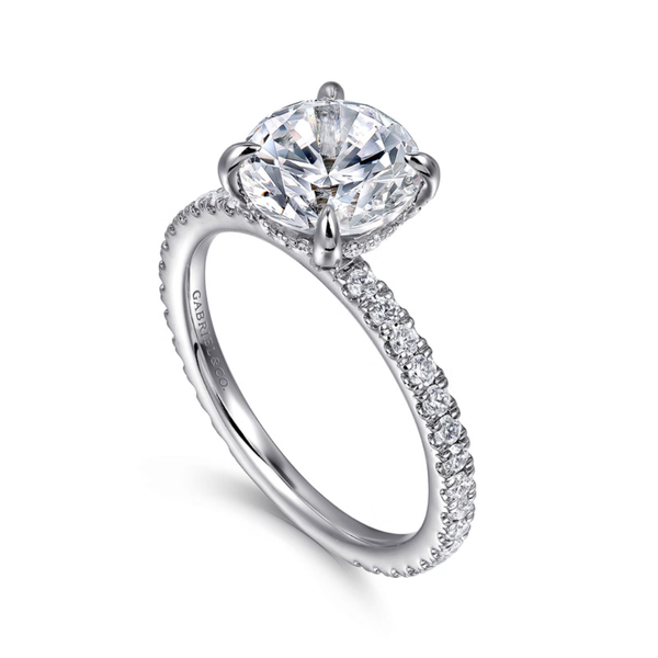 Gabriel & Co. Alisa White Gold Engagement Ring Image 3 SVS Fine Jewelry Oceanside, NY