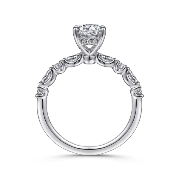 Gabriel & Co. Juliet - 14K White Gold Round Diamond Engagement Ring Image 2 SVS Fine Jewelry Oceanside, NY