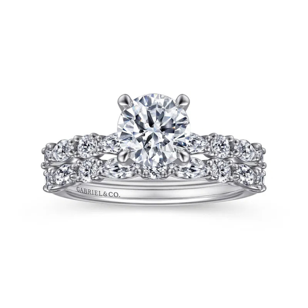 Gabriel & Co. Juliet - 14K White Gold Round Diamond Engagement Ring Image 5 SVS Fine Jewelry Oceanside, NY