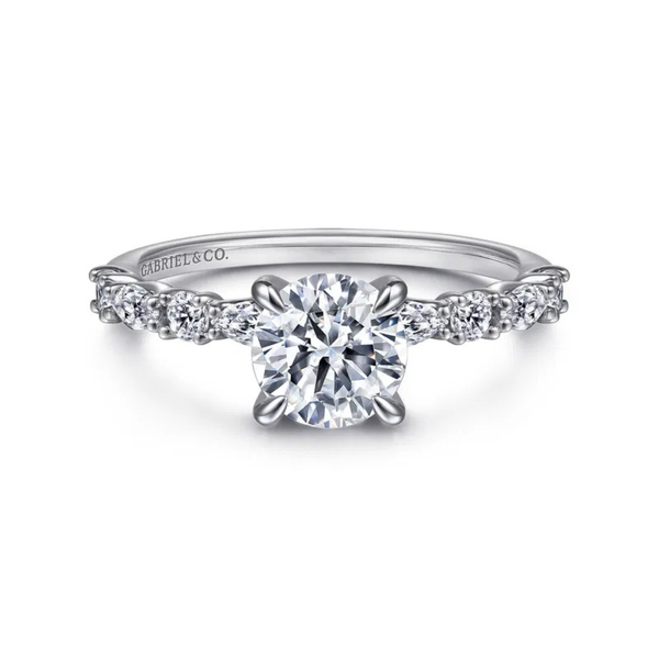 Gabriel & Co. Juliet - 14K White Gold Round Diamond Engagement Ring SVS Fine Jewelry Oceanside, NY