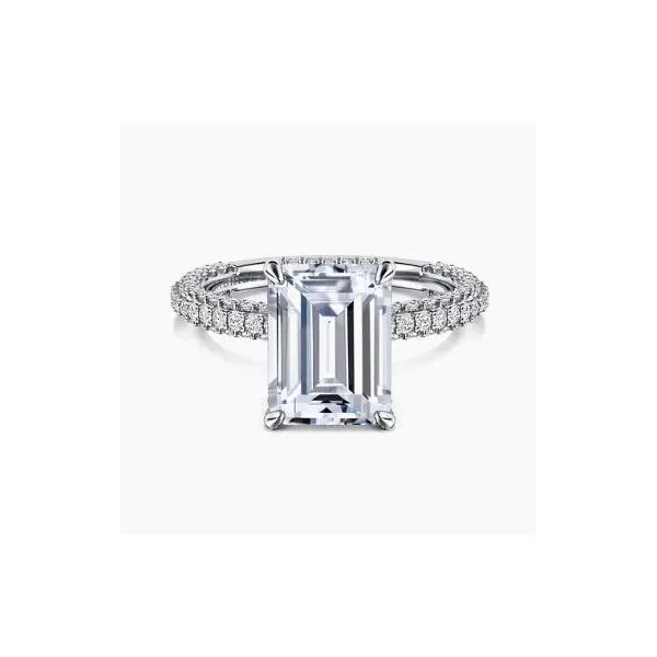 Gabriel Satin Platinum Diamond Engagement Ring SVS Fine Jewelry Oceanside, NY