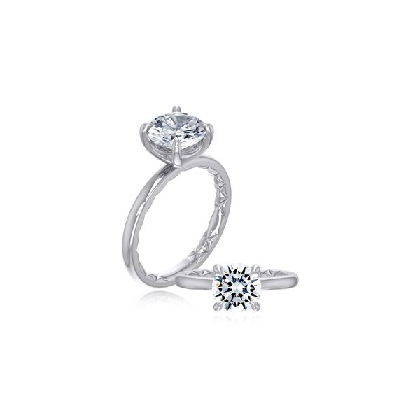 A.Jaffe White Gold Solitaire Engagement Ring Setting SVS Fine Jewelry Oceanside, NY