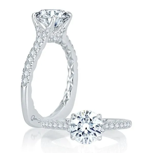 A.Jaffe White Gold Engagement Ring SVS Fine Jewelry Oceanside, NY