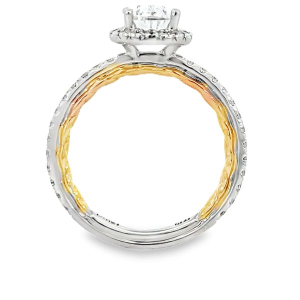 A.Jaffe White & Rose Gold Engagement Ring Image 2 SVS Fine Jewelry Oceanside, NY