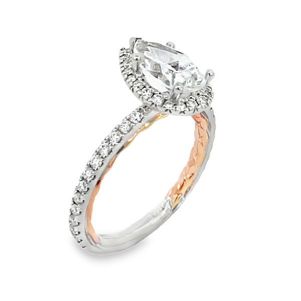 A.Jaffe White & Rose Gold Engagement Ring Image 4 SVS Fine Jewelry Oceanside, NY