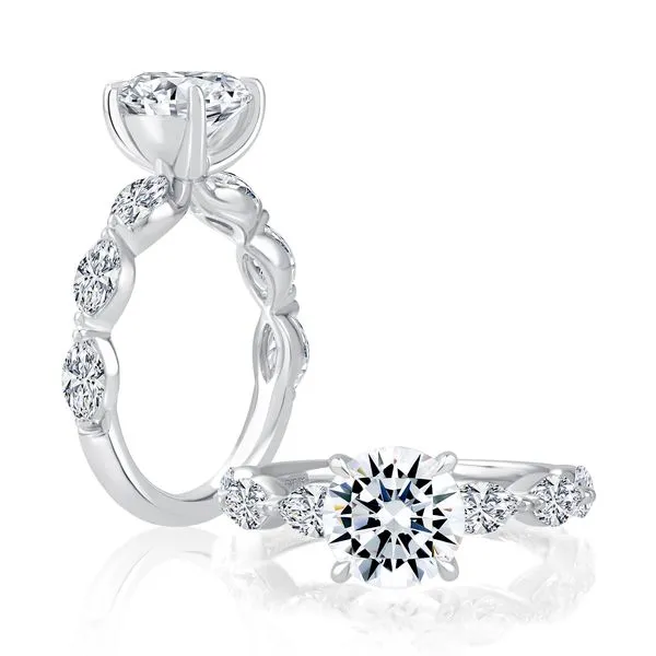 A.Jaffe White Gold Engagement Ring SVS Fine Jewelry Oceanside, NY