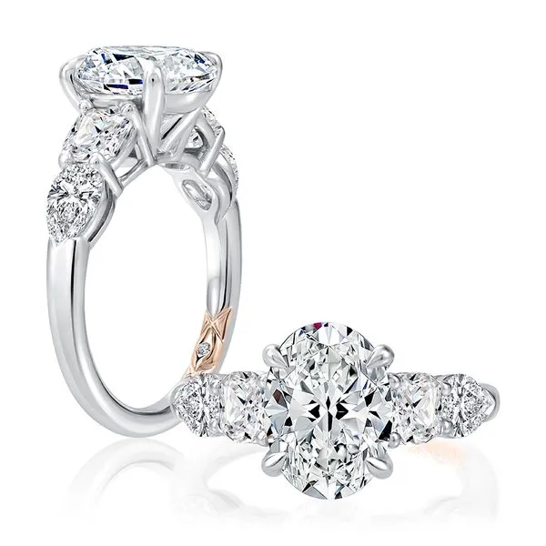 A.Jaffe Oval Diamond Engagement Ring Mounting SVS Fine Jewelry Oceanside, NY