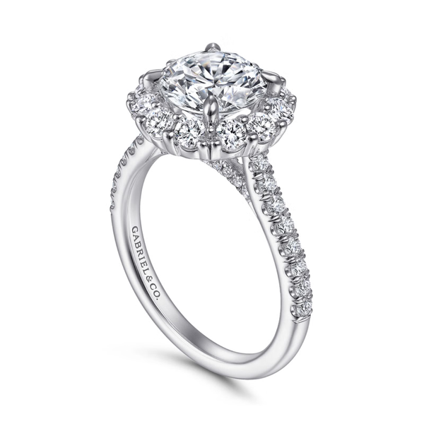 Gabriel & Co. Charmaine White Gold Engagement Ring Image 3 SVS Fine Jewelry Oceanside, NY