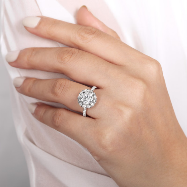 Gabriel & Co. Charmaine White Gold Engagement Ring Image 5 SVS Fine Jewelry Oceanside, NY