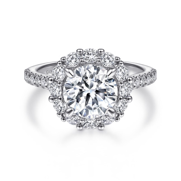 Gabriel & Co. Charmaine White Gold Engagement Ring SVS Fine Jewelry Oceanside, NY