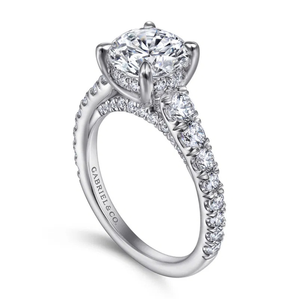 Gabriel & Co. Artemis White Gold Engagement Ring Image 3 SVS Fine Jewelry Oceanside, NY