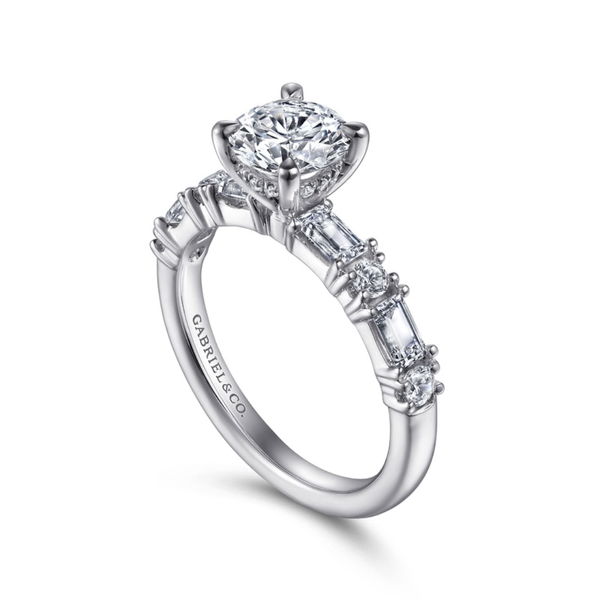 Gabriel & Co. Leanna White Gold Engagement Ring Image 3 SVS Fine Jewelry Oceanside, NY