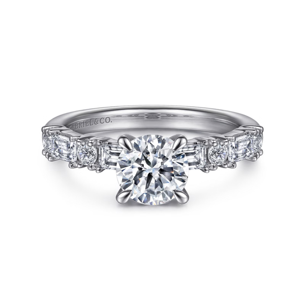 Gabriel & Co. Leanna White Gold Engagement Ring SVS Fine Jewelry Oceanside, NY