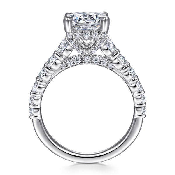Gabriel & Co. Winslet White Gold Engagement Ring Image 2 SVS Fine Jewelry Oceanside, NY