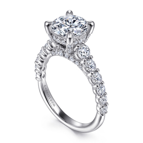 Gabriel & Co. Winslet White Gold Engagement Ring Image 3 SVS Fine Jewelry Oceanside, NY