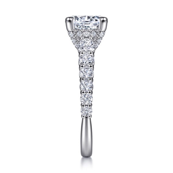 Gabriel & Co. Winslet White Gold Engagement Ring Image 4 SVS Fine Jewelry Oceanside, NY