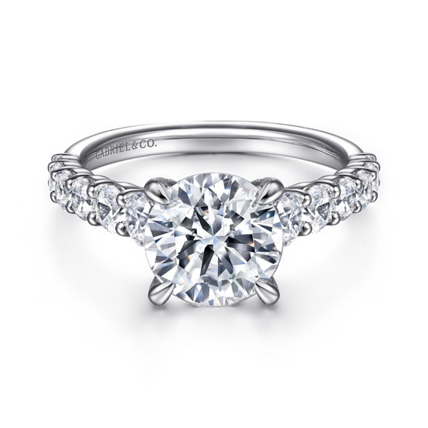 Gabriel & Co. Winslet White Gold Engagement Ring SVS Fine Jewelry Oceanside, NY