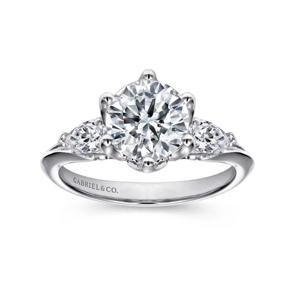 Gabriel & Co. Rosario - 14K White Gold Diamond Engagement Ring Image 4 SVS Fine Jewelry Oceanside, NY