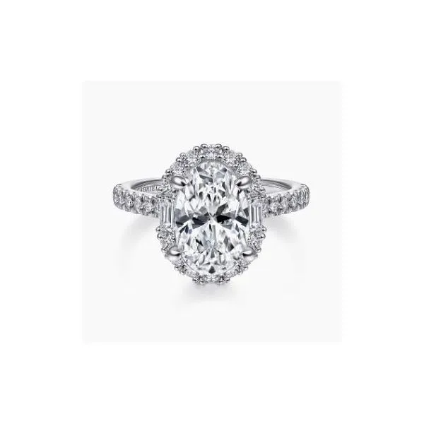 Gabriel & Co. Hamilton White Gold Engagement Ring SVS Fine Jewelry Oceanside, NY
