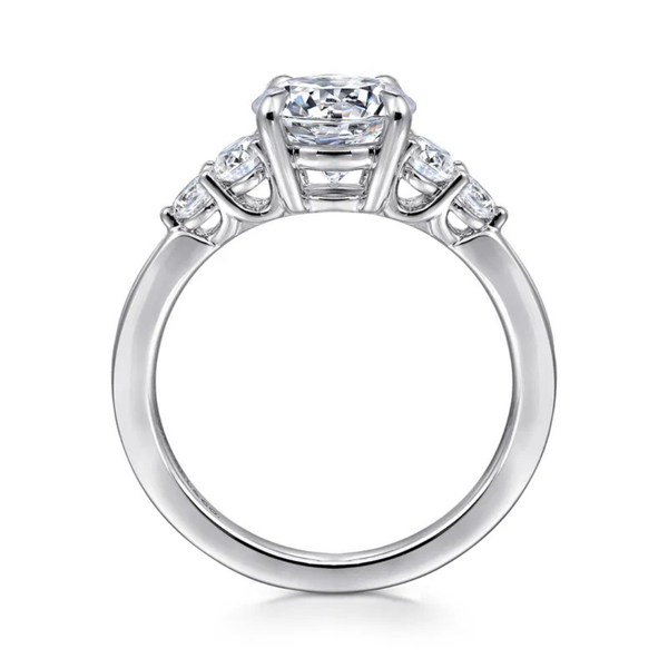 Gabriel & Co. Wave White Gold Engagement Ring Image 4 SVS Fine Jewelry Oceanside, NY