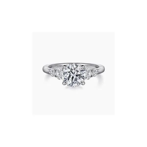Gabriel & Co. Wave White Gold Engagement Ring SVS Fine Jewelry Oceanside, NY