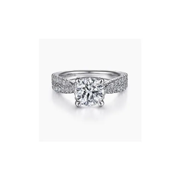 Gabriel & Co. Laura White Gold Engagement Ring SVS Fine Jewelry Oceanside, NY