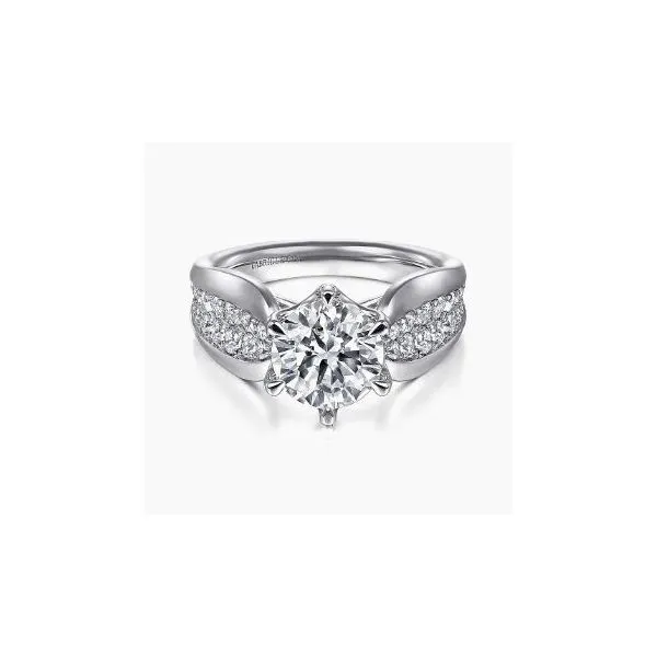 Gabriel & Co. Ember White Gold Engagement Ring SVS Fine Jewelry Oceanside, NY