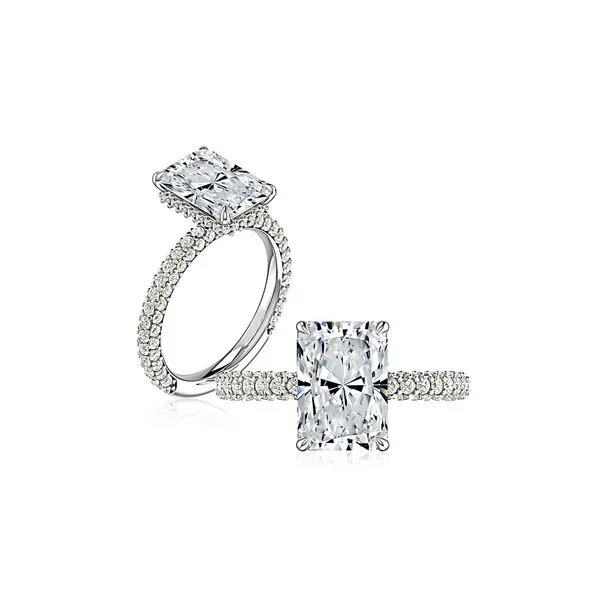 A.Jaffe White Gold Diamond Engagement Ring
