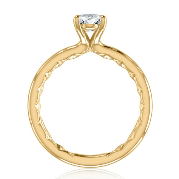 A.Jaffe Yellow Gold Engagement Ring Image 2 SVS Fine Jewelry Oceanside, NY