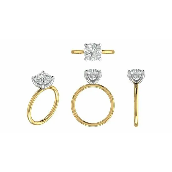 A.Jaffe Platinum & Yellow Gold Engagement Ring SVS Fine Jewelry Oceanside, NY