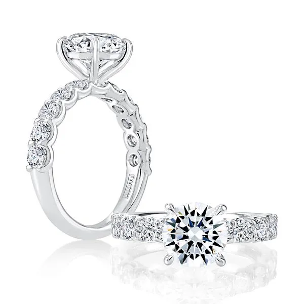 A.Jaffe White Gold Engagement Ring, 0.95Cttw SVS Fine Jewelry Oceanside, NY