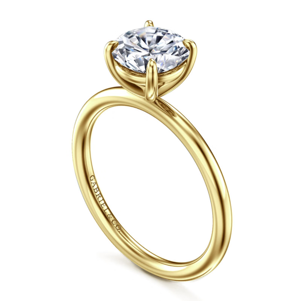 Gabriel & Co. Tiana Yellow Gold Engagement Ring Image 3 SVS Fine Jewelry Oceanside, NY