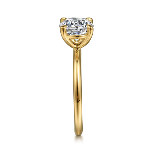 Gabriel & Co. Tiana Yellow Gold Engagement Ring Image 4 SVS Fine Jewelry Oceanside, NY