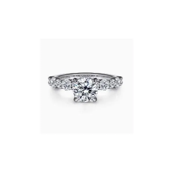 Gabriel & Co. Peak White Gold Engagement Ring SVS Fine Jewelry Oceanside, NY