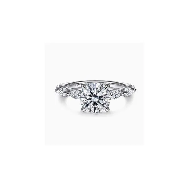 Gabriel & Co. Posh White Gold Engagement Ring SVS Fine Jewelry Oceanside, NY