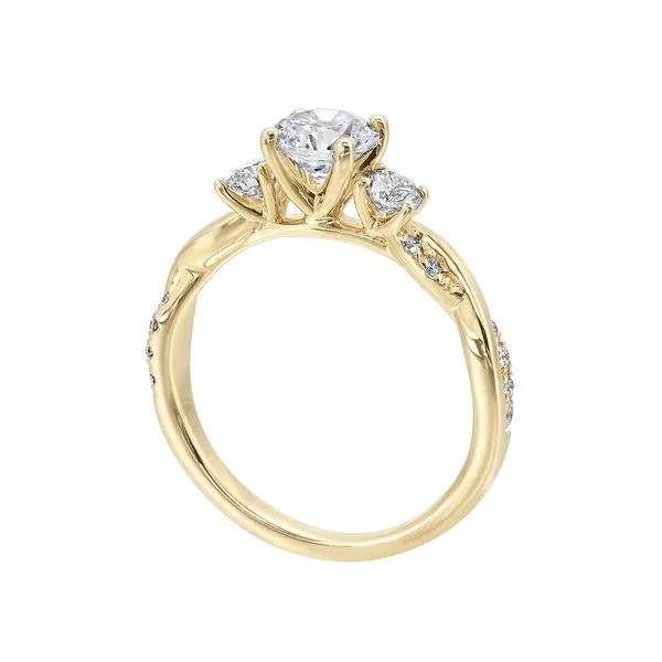 Perfect Love Yellow Gold Diamond Engagement Ring Image 2 SVS Fine Jewelry Oceanside, NY