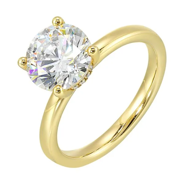 Yellow Gold Diamond Engagement Ring, 0.05Cttw SVS Fine Jewelry Oceanside, NY