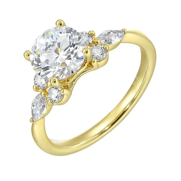 Perfect Love Yellow Gold Diamond Engagement Ring Image 2 SVS Fine Jewelry Oceanside, NY