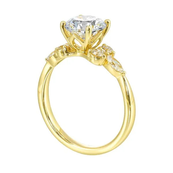 Perfect Love Yellow Gold Diamond Engagement Ring Image 3 SVS Fine Jewelry Oceanside, NY