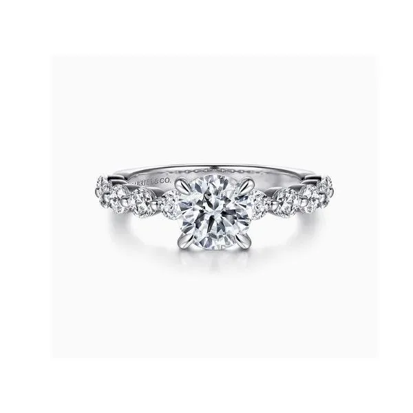 Gabriel & Co. Silvey White Gold Engagement Ring SVS Fine Jewelry Oceanside, NY
