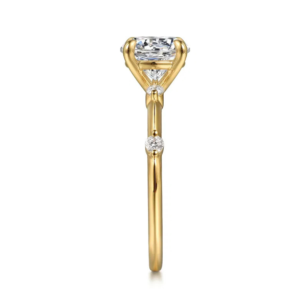 Gabriel & Co. Frances - 14K Yellow Gold Round Diamond Engagement Ring Image 4 SVS Fine Jewelry Oceanside, NY