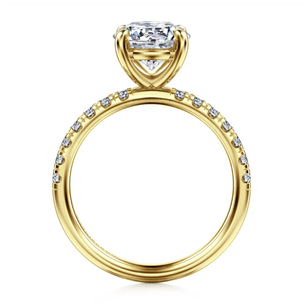 Gabriel & Co. Winslow Yellow Gold Engagement Ring Image 2 SVS Fine Jewelry Oceanside, NY