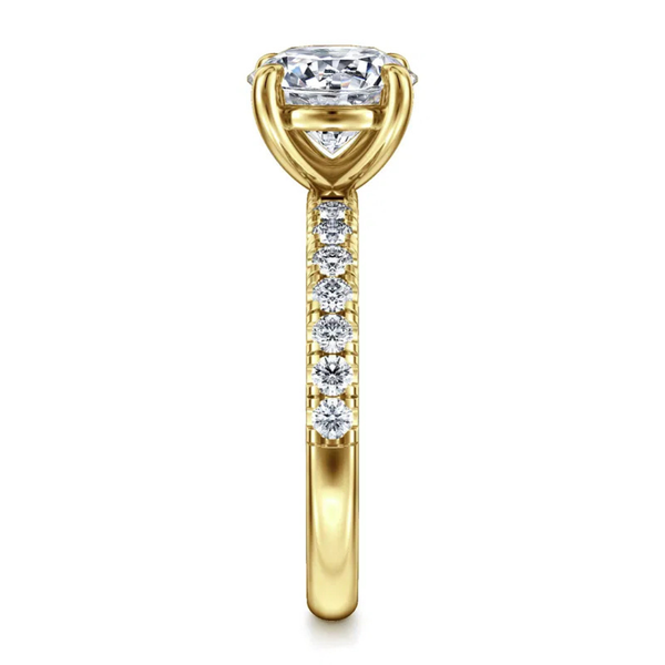 Gabriel & Co. Winslow Yellow Gold Engagement Ring Image 4 SVS Fine Jewelry Oceanside, NY